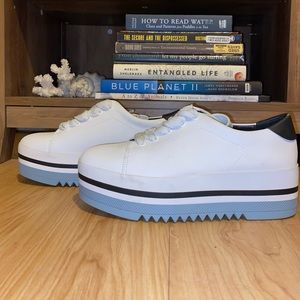 Zara Platform Shoes White, Navy, Baby Blue
Size 38 (euro)
